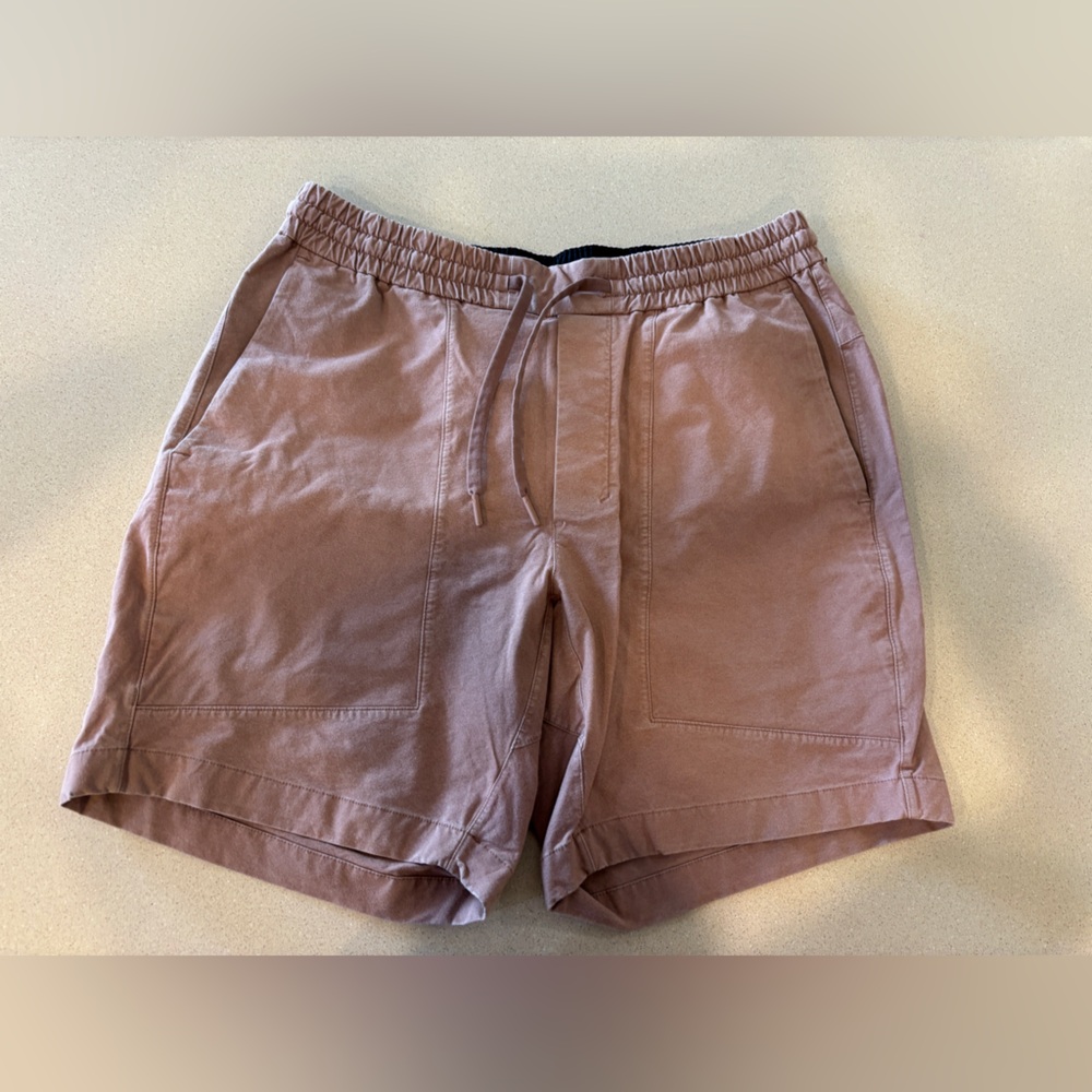 Lululemon Athletica Tan Flat Front Shorts Relaxed Fit
